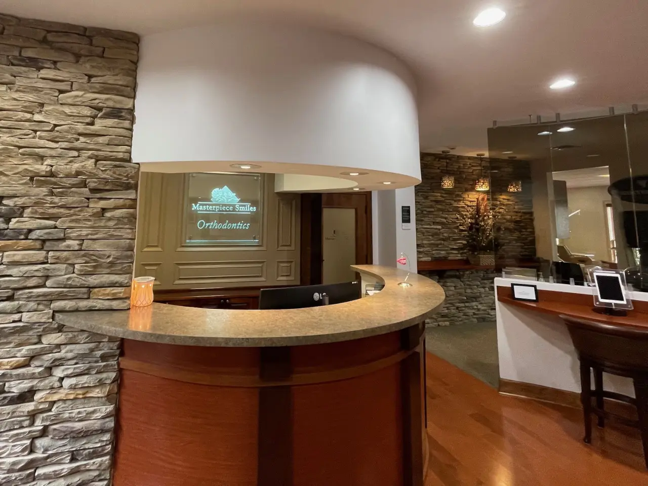 Front desk area Masterpiece Smiles Orthodontics in Marietta