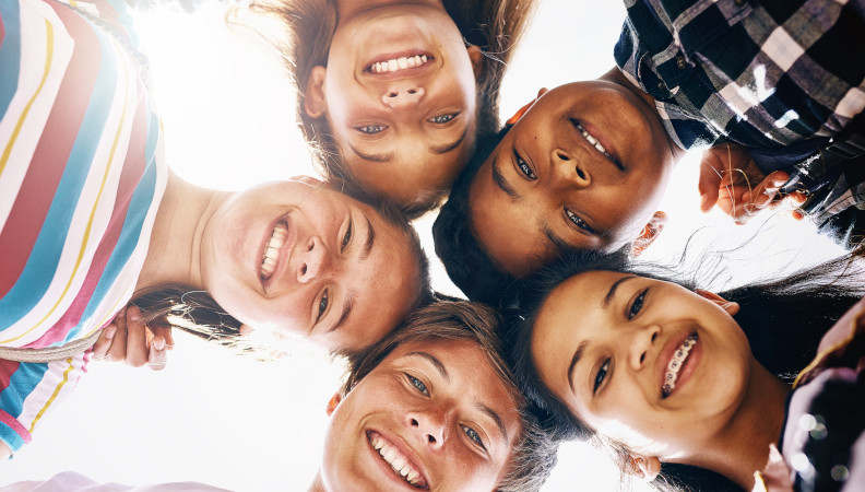 Teens with braces